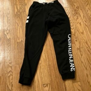 Black Calvin Klein sweatpants